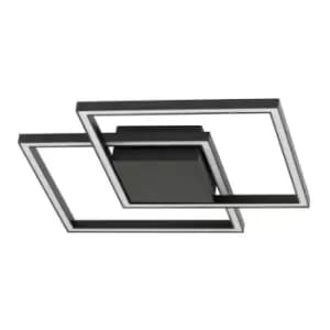 Merano - Atlanta Integrated LED Semi Flush Light Matt Black Aluminium LED 25W 1600Lm 3000K
