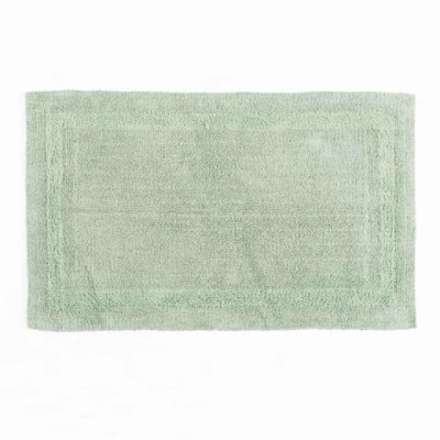 Homescapes Luxury Reversible Cotton Bath Mat - Sage Green