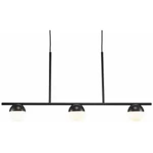 Nordlux Contina Straight Bar Pendant Ceiling Light Black, G9