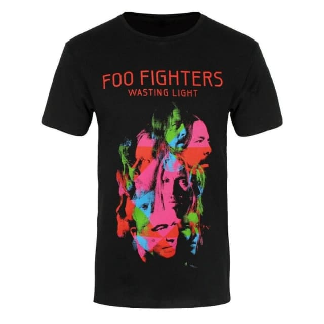 Foo Fighters Mens Wasting Light T-Shirt in Black Size: 2XL Black Male 2XL