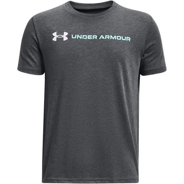 Under Armour B LOGO WORDMARK SS Regular Fit T-Shirts 5-6 (XS) Green 57657115155