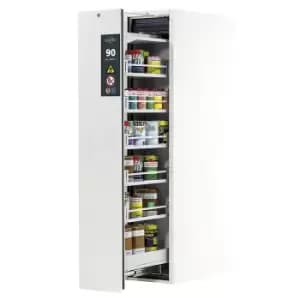Type 90 Safety Storage Cabinet V-MOVE-90 Model V90.196.045.VDAC:0012 in Laboratory White (Sim. RAL 9016) with 5X Shelf Standard (Sheet Steel)