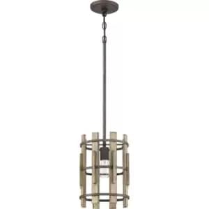 Quoizel Wood Hollow Mini Pendant