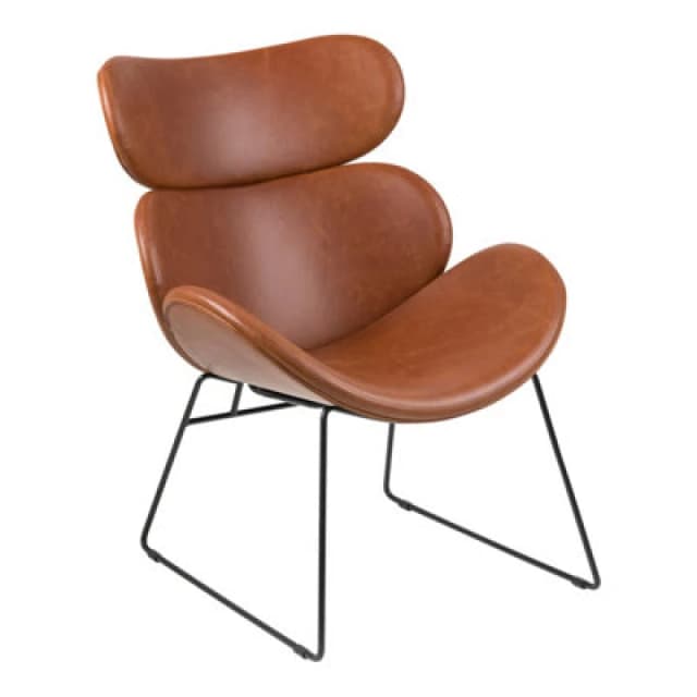 Furniture To Go Cazar Lounge Chair With Sledged Legs In Brown