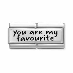 Nomination Classic Silver You Are My Favourite Double Charm
