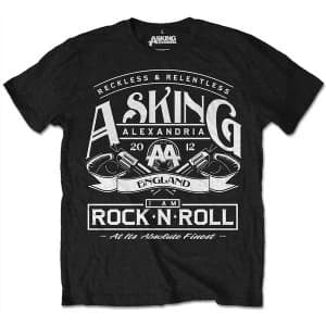 Asking Alexandria - Rock N' Roll Unisex Large T-Shirt - Black
