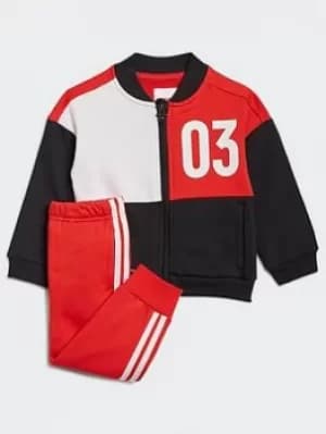 Boys, adidas Disney Mickey Mouse Jogger Set, Black/Red/White, Size 2-3 Years