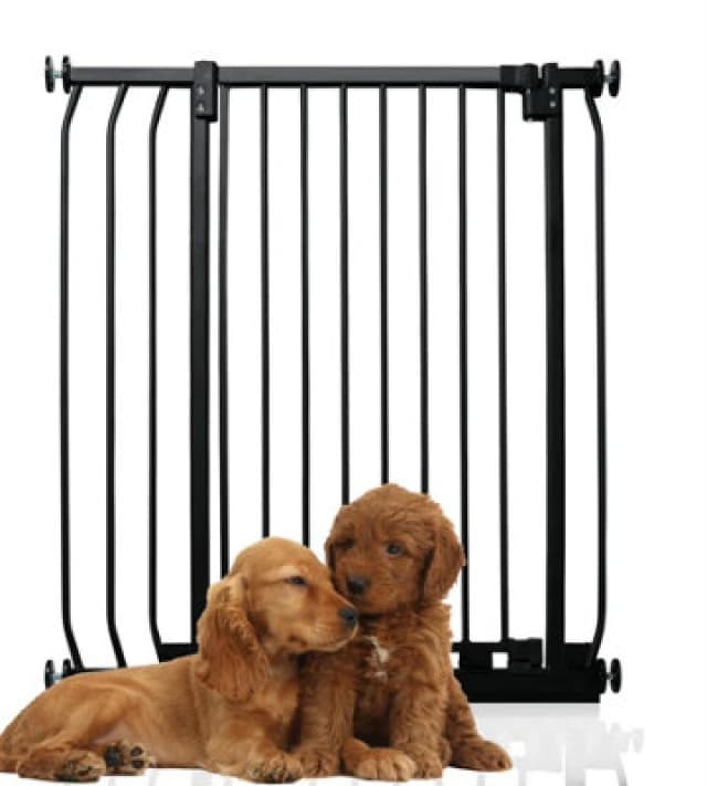 Bettacare Extra Tall Elite Dog Gate, 80Cm - 89Cm, Matt Black, Extra Tall 96.8Cm In Height, Pressure Fit Pet Gate