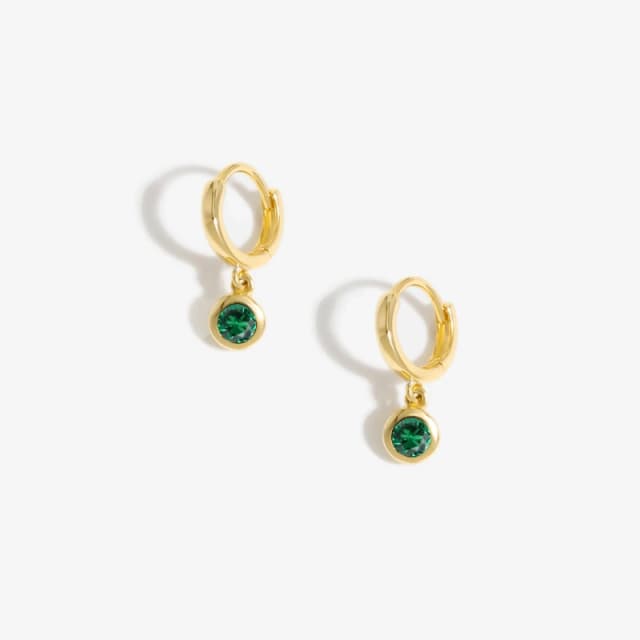 Inicio Gold Green Besel Charm Earrings - Gift Pouch Jewellery Sets One Size Gold 70972510000