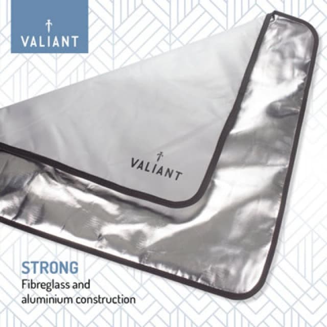 Valiant Heat Resistant Mat for Fire Pits, Chimeneas, Smokers and BBQs (68cm x 68cm) Metallic Silver