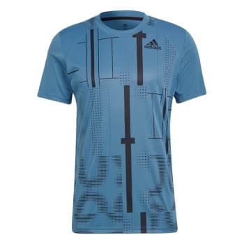adidas Club Tennis Graphic Tee Mens - Altered Blue / Black