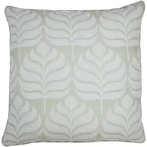 Paoletti Horto Leaf Cushion Cover (One Size) (Natural)