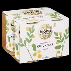 Biona Organic Chickpeas 4 Tins x 400g