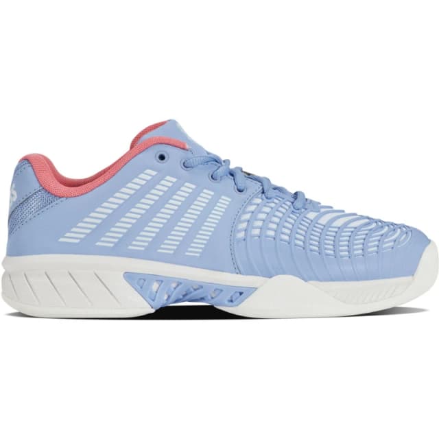 K-Swiss Womens Express Light 3 HB Clay Court Lace Up Tennis Shoes White/Strawbry female 4 (37)