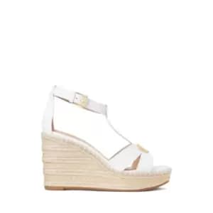 Lauren by Ralph Lauren Hale II Embossed Leather Espadrille - White