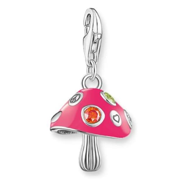 Thomas Sabo 2211-845-7 Silver Pendnant Charm Colourful Fly Jewellery