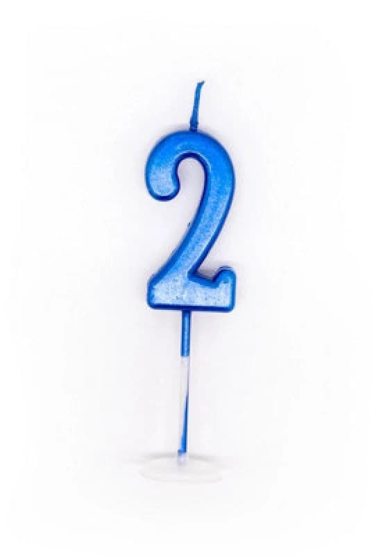 Shatchi Blue 2 Number Candle Birthday Anniversary Party Cake Decorations Topper Blue unisex