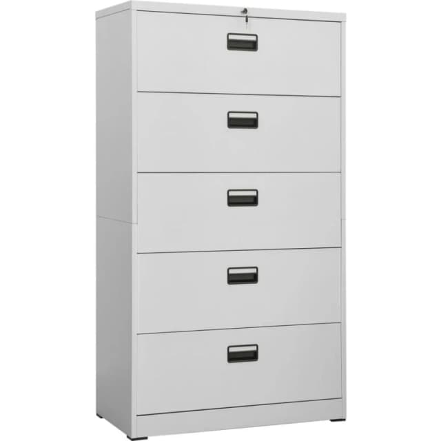 VIDAXL Filing Cabinet Light Grey 90x46x164cm Steel Vidaxl 8720286566114