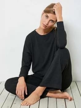 Mint Velvet Mint Velvet Dark Grey Bow Back Jersey Top