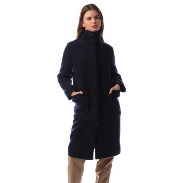 Boss Womens Structured Tailored Formal Coat Blue female 6 (XS)