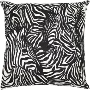 Furn Hidden Zebra Cushion Cover (One Size) (Black) - Black
