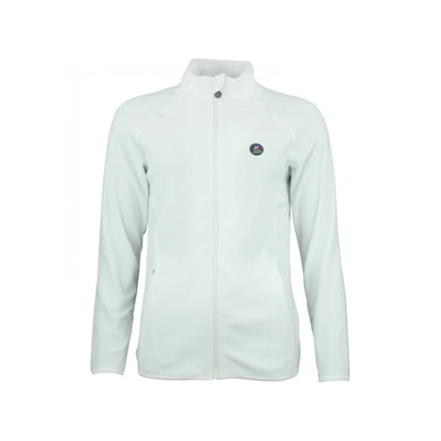 Womens full-zip polyester fleece Peak Mountain Blanc Female L