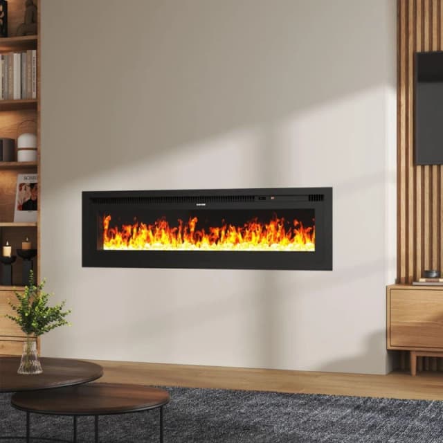 Kabinet UK 50" Electrical Fireplace with Remote Black unisex One size