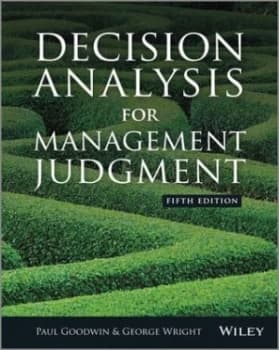 Decision Analysis for Management Judgment by Paul Goodwin Paperback