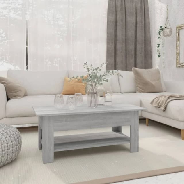 VIDAXL Coffee Table Grey Sonoma 102x55x42cm Engineered Wood Vidaxl 8720286837597