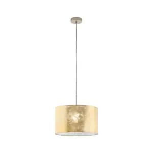 Eglo Viserbella Textured Gold Drum Pendant