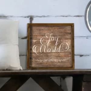 KZM380 Brown White Decorative Framed MDF Painting