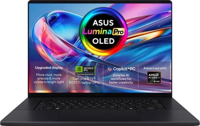 ASUS ProArt P16 H7606WR-SE004W OLED 16" Copilot+ Laptop - NVIDIA GeForce RTX 5070 Ti, AMD Ryzen AI 9 HX, 2TB SSD, 32GB RAM - Black