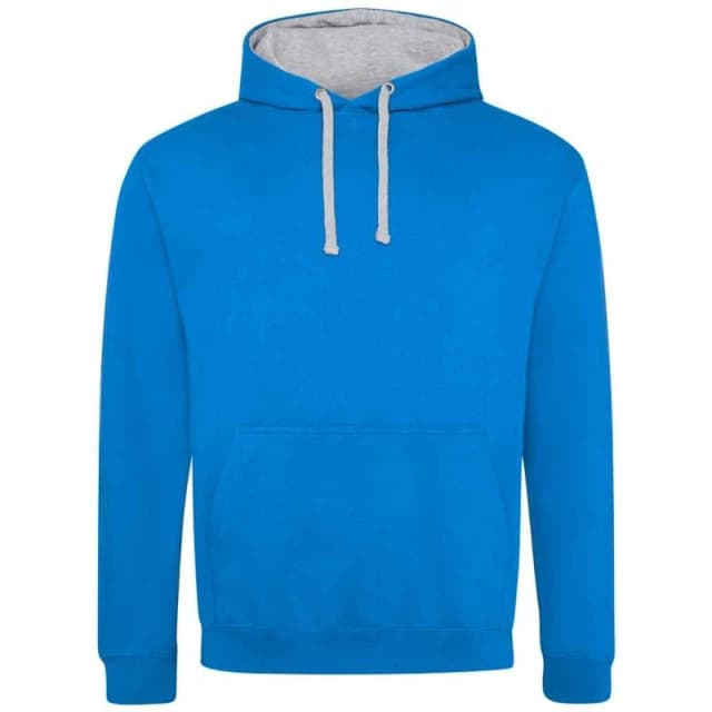 AWDis AWDis Men Varsity Hoodie in Baby Blue Size: X-Small Baby Blue XS Male 5063470436422