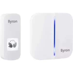 Byron Touch Free Doorbell Portable Set in White