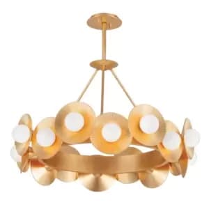 Hudson Valley Lighting 16 Light Chandelier in Vintage Gold Leaf