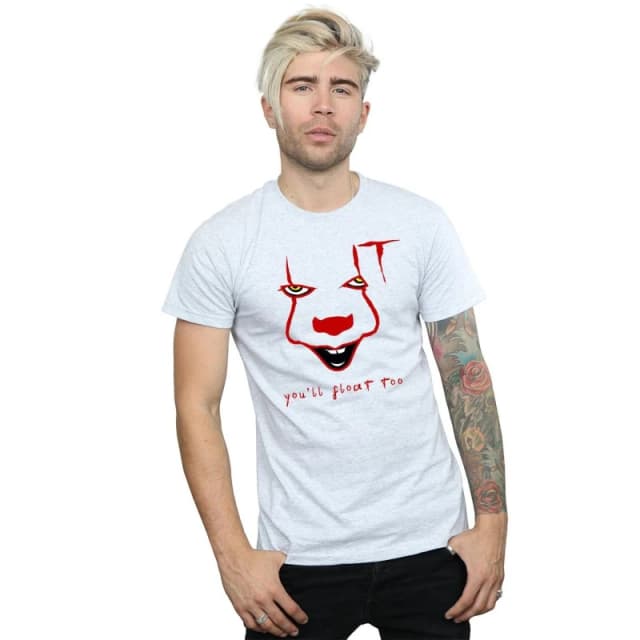 IT IT Men Pennywise Float T-Shirt in Grey Size: Small Grey S Male 5057736377536
