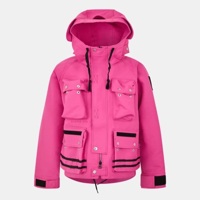 G Star Mens E Photographer Hooded Long Sleeve Overshirt Fuchsia male Medium