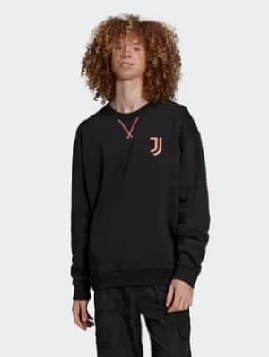 adidas Juventus Cny Crew Sweatshirt, Black Size M Men