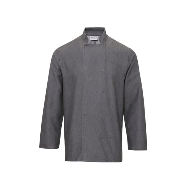 Premier Premier Men Denim Chefs Jacket in Dark Grey Size: X-Small Dark Grey XS Male 5057819282733