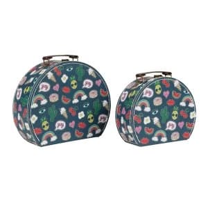 Sass & Belle Set of 2 Patches & Pins Suitcases