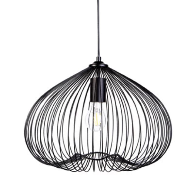 Beliani Pendant Lamp Tordino Metal Black