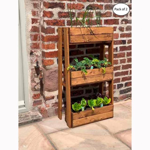 Charles Taylor Multi Pack of 2 - Regular Herb Garden Planter - Redwood in Light Brown Light Brown Unisex