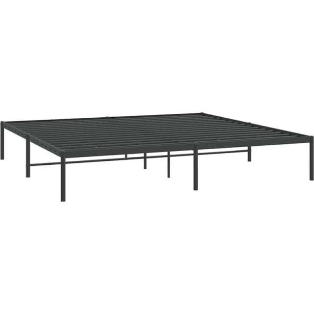 VIDAXL Metal Bed Frame without Mattress Black 193x203cm Vidaxl 8720845720940