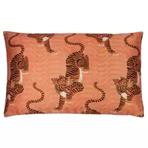Furn Tibetan Tiger Cushion Cover (40cm x 60cm) (Coral)