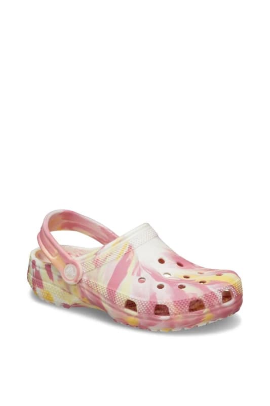 Crocs Girls Classic Marbled Clogs UK Size 4 (EU 19-20) Daylily Multi CRC600-DAYLIL-4