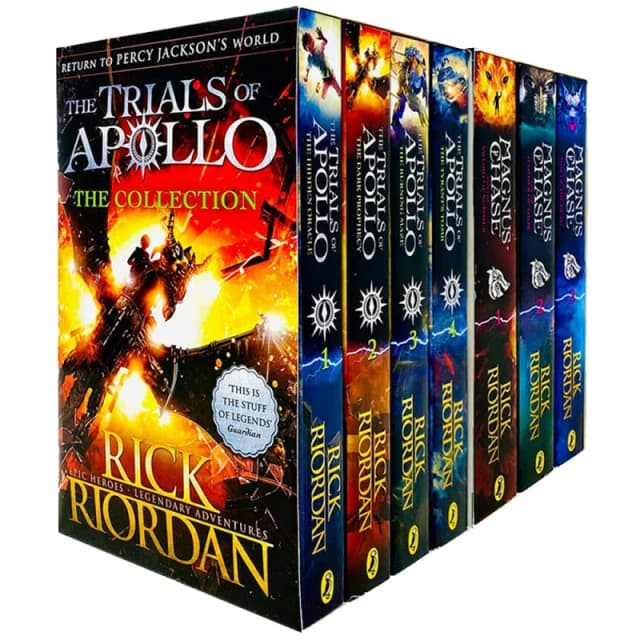 Trials of Apollo & Magnus Chase Series 7 Books Collection Set by Rick Riordan Paperback Rick Riordan Books
