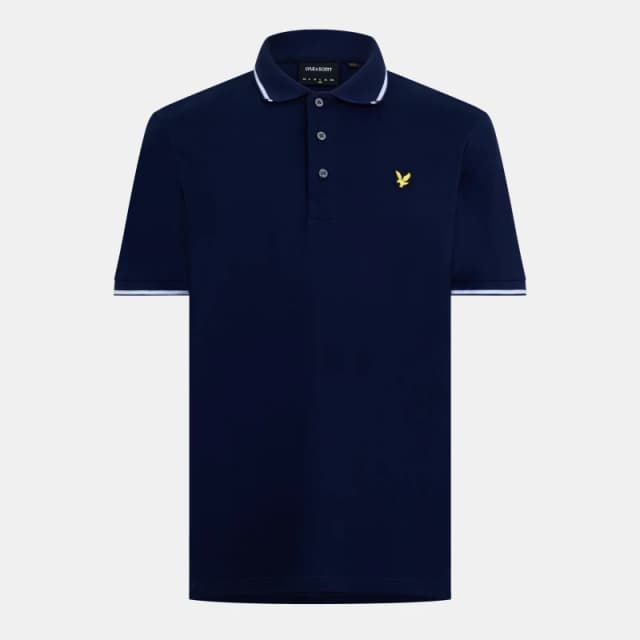 Lyle and Scott Mens Tipped Short Sleeve Polo Shirt Navy Z661 male 2XL