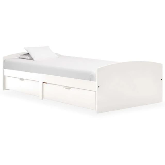 VIDAXL Bed Frame with 2 Drawers without Mattress White 90x200cm Vidaxl 8720286189351