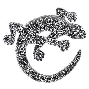 Aztec Gecko Black Ornament
