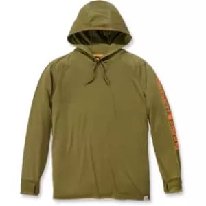Carhartt Mens Fishing Hooded Fast Drying Long Sleeve T Shirt L - Waist 36-38' (91-97cm)